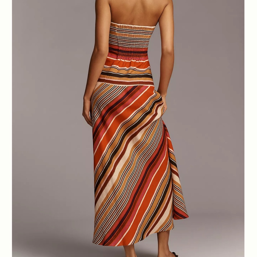 Anthropologie Faithfull Clara Linen Sleeveless Halter Maxi Dress - Picture 2 of 2